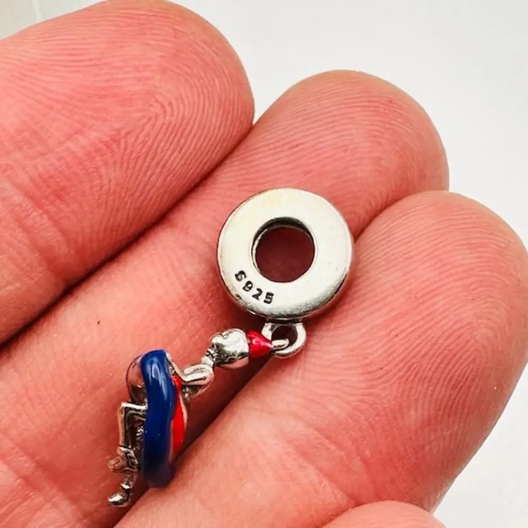 NEW Cancan Dancer Dangle Charm Pendant 925 Sterling Silver Red Fits For Pandora - Picture 4 of 5